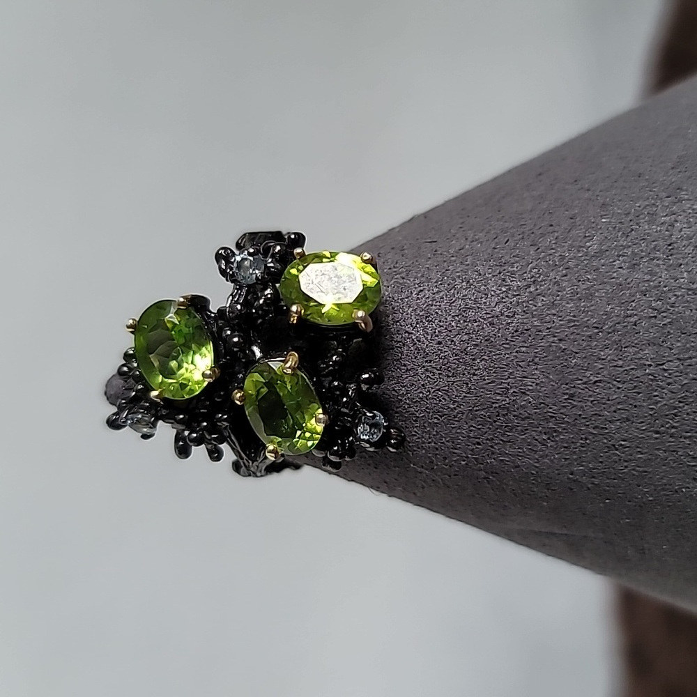 925 Peridot Ring August Birthstone
